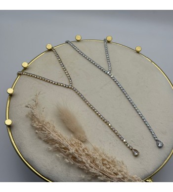 Fio zircónias decote