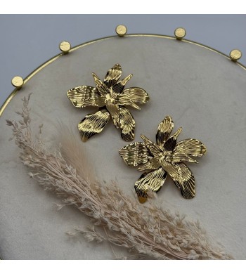 Brincos grandes flor