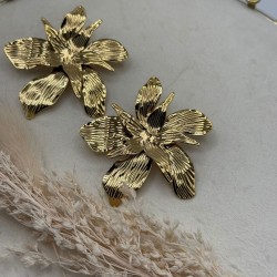 Brincos grandes flor